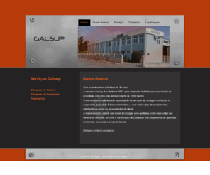 galsup.com: Galsup - tratamentos galvâncios de superfícies, lda
Galsup, serviços de zincagem em tambor e suspensão. Certificada pela Qualidade e com Licensa Ambiental.
Zincagem alcalina, Zinco-níquel, Zincagem em ácido.