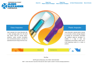 james-alexander.com: Glass ampoules, plastic ampoules, contract filling and product activation packaging - James Alexander Corporation
James Alexander offers contract filling, ampoules made of glass, plastic and crushable glass in addition to dropper tip and swab tip ampoules,  ampoules in a bottle and single-use product activation ampoules for maximum shelf life.