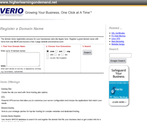 higherlearningondemand.net: Verio.com
Learn about the UNIX hosting plans for all machines and more domain hosting options.