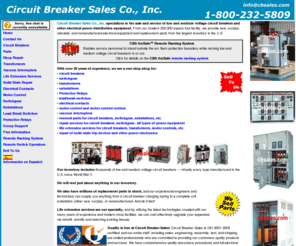 circuitbreakers101.com: Circuit Breaker Specialists - also Switchgear, Circuit Breakers, Transformers, Substations, Motor Control Centers, Load Break Switches
Sales and service of circuit breakers, switchgear, transformers, substations, motor control centers, load break switches.  Millions of replacement parts in stock.