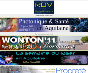 rdv-routedeslasers.com: Les rendez-vous d'ALPhA Route des Lasers®
En collaboration avec ses membres, ALPhA lance en 2009 les journées thématiques du Pôle, les rendez-vous d'ALPhA Route des Lasers®.