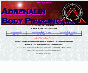 abp.net.au: Adrenalin Body Piercing Pty Ltd - Main
