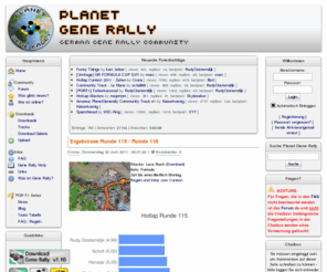 planet-generally.de: Planet Gene Rally: News
Größte Deutsche Fanseite rund um das belibte Freeware Rennspiel GeneRally. Lade neue Strecken und Autos herunter oder lade deine eigenen Creationen auf die Seite. Hier gibt es alles rund um GeneRally!