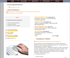 monitorcen.pl: Porównanie cen w sklepach internetowych - monitorowanie cen, gdzie najtaniej ? Monitorcen.pl
