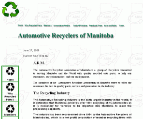 arm.mb.ca: Automotive Recyclers of Manitoba
Canadian Online Auto Recyclers-Automotive recyclers of manitoba