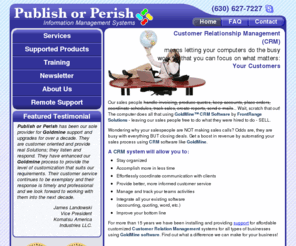 publishorperish.net: Home - Publish or Perish
		Use CRM GoldMine Software to make your computers do the busy work
		so you can focus on what matters - YOUR CUSTOMERS!