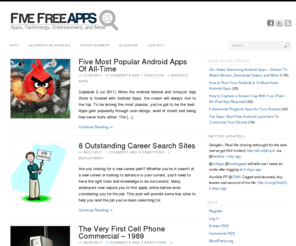 eazycheezy.net: Five Free Apps - Your App Guide; Android, iPad, iPhone, BlackBerry, Firefox, Chrome, Facebook, Twitter, WordPress & More
At Five Free Apps (formerly known as EazyCheezy.net), we find the absolute best free apps and present them to you in easy to read chunks of 5. Expect only the best as we explore the best free mobile apps, desktop apps, social media apps and much more.