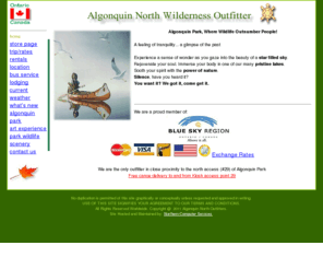 algonquinnorth.com: Canoe Rentals Mattawa River Algonquin Park --> VANSER
Canoe and camp with guided tours in Algonquin Park, Rentals
