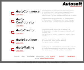 autoconfigurator.eu: Autosoft Product Login | Hosting by Autosoft - Automotive internet
