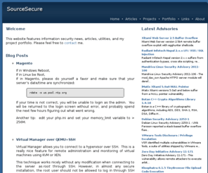 sourcesecure.net: Michael Landi | SourceSecure
 Michael Landi's SourceSecure.  Information technology articles, Michael Landi's project portfolio, and computer security news.