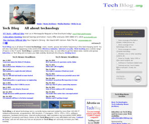 techblog.org: Tech Blog - All About Technology
Tech Blog is 100 percent technology, high-tech and IT-related technical topics and is updated many times a day.