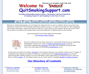 quitsmokingsupport.com: Quit Smoking Help and Quit Smoking Information at QuitSmokingSupport.com
Quit Smoking Help and Quit Smoking Support