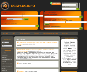 rssplus.info: ..:: Annuaire de flux RSS et référencement ::..
Annuaire dédié aux flux RSS. Publier votre Flux RSS sur l'annuaire RSS, retrouvez sur l'annuaire une centaine de flux RSS de qualité.