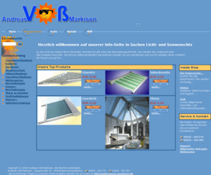 andreasvoss-markisen.net: - Herzlich willkommen auf unserer Info-Seite in Sachen Licht- und Sonnenschtz