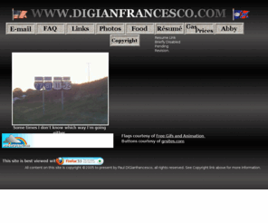 digianfrancesco.com: www.digianfrancesco.com - The web page of Paul DiGianfrancesco
