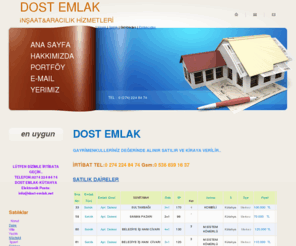 dost-emlak.net: Dost Emlak GAYRİMENKUL DANIŞMANLIK&ARACILIK VE İNŞAAT İŞLERİ
Dost  Emlak,emlak,kiralık, satılık, takas, devremülk, kelepir, ucuz emlak,sahibinden kiralık, satılık ev, işyeri, arsa, kooperatif