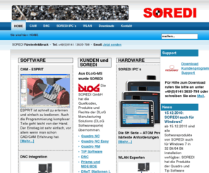 dlog-software.com: SOREDI GmbH - Ihr starker Partner in ESPRIT CAM DNC DNET TIP QUADRO NC CAD CNC DLOG - HOME
Soredi bietet Lösungen im Bereich DNC,CAM,CAD,CIM,ESPRIT,PDM,Procution Manager,Tool Manager,proFM,IPC,DNET,TOOLMANAGEMENT,DATENMANAGEMENT,MDE,BDE,DLOG,MANUFACTURING,SOLUTIONS,DMS,NUESSL,QRM,QNC,QUADRO,PRISMA,TIP,DIALOG,SIEMENS,HAIDENHEIN,DECKEL,FANUC,Industrie PC,Tablet PC,TabletPC,DT360,DT310,PMG84pro,PMG 84pro,PMG102pro,PMG 102pro,MPC6,IPC7,QuadroNC