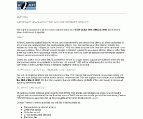 in2home.net: IMPORTANT NEWS ABOUT THE IN2HOME INTERNET SERVICE
