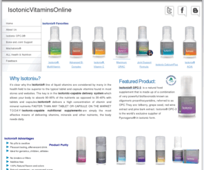 isotonicsshop.com: Isotonix OPC-3 vitamin supplements from IsotonicVitamins
Order Here. Fast Shipping & 2% Cash Back on all Genuine Isotonix Products. OPC-3, Multivitamin, B12, CalciumPlus, Resveratrol. Natural Isotonic Delivery System.