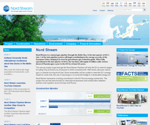 nord-stream-project.com: Home- Nord Stream AG
Nord Stream is a gas pipeline to link Russia and the European Union via the Baltic Sea. The new pipeline will be an important factor of energy security in Europe.

<meta name="google-site-verification" content="jqQzaTfmq4gGnJ8ccBmmiErMIHy6eMnOng2a9H68sI8" />