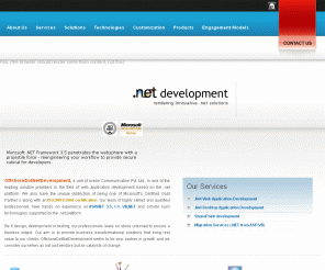 offshoredotnetdevelopment.com: .Net Development, ASP .Net Development, Custom Web Application Development, Sharepoint Development
.Net development company India offers outsource .net software solution, sharepoint development, custom web application development, ASP .net programmer, mobile applications programmers, wireless application programmers, offshore .net development India, dotnet application development India, .NET web development, ASP .Net application development, web programming and e-commerce website design services India.