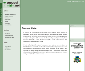 sapucaimirim.net: Sapucaí Mirim - Serra da Mantiqueira | O portal da cidade
Sapucaí Mirim na Serra da Mantiqueira - portal da cidade