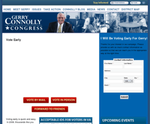 absenteeballotrequest.com: Vote Early | Gerry Connolly For Congress
     Voting early is quick and easy.  In 2008, thousands like you voted early and made history by electing Barack Obama.  This yea...