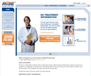 risesupport.org: Rise Rheumatoid Arthritis Support with Your RA Symptoms
Improve the way you live with rheumatoid arthritis by discovering RA treatment advances, RA diets and inspirational stories.