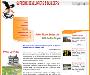 supremedevelopersandbuilders.com: SUPREME DEVELOPERS AND BUILDERS - A better way of living...
