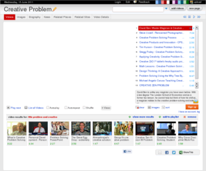 creativeproblem.net: Creative Problem
Creative Problem on WN Network delivers the latest Videos and Editable pages for News & Events, including Entertainment, Music, Sports, Science and more, Sign up and share your playlists.