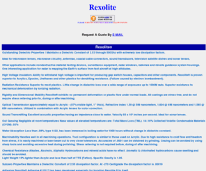 rexolite.net: REXOLITE CROSS LINKED POLYSTYRENE
Your world wide source for Rexolite® , Rexolite® 1422 , Copper Clad Rexolite® 2300 , Fiberglass Filled Rexolite®  2200 