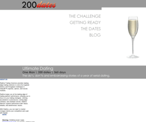200dates.com: 200 Dates
The do's, don'ts and embarrassing stories of a year of serial dating.