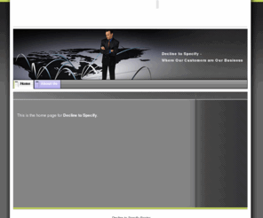 declinetospecify.com: Decline to Specify - Home
A WebsiteBuilder Website