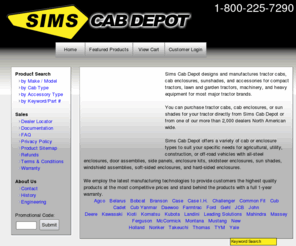 Cabdepot.com: Sims Cab Depot - Tractor Cabs and Cab Enclosures