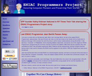 eniacprogrammers.org: ENIAC Programmers Project
Join Historian Kathy Kleiman in preserving the story of the uncredited, pioneering women programmers of ENIAC.