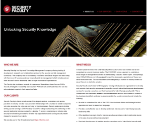securityfaculty.org: Security Faculty Ltd
Security Faculty is a new high-end specialist company offering training & development, benchmarking and research solutions for the security risk management industry