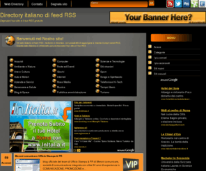 rss-directory.it: Segnala il tuo sito e il tuo RSS gratuito. Questa web directory è ottimizzato per promuovere il tuo sito.
Siti web italiano di feed RSS, moderno e dinamico, con possibilità di aggiungere e inserire il propri canali RSS.  
 Questa web directory è ottimizzato per promuovere il tuo sito e il tuo RSS.