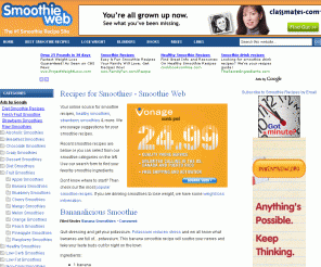 smoothieweb.com: Smoothie Recipes : Fruit Smoothies Recipe: Healthy Smoothies
Free Smoothie Recipes - Recipes for Smoothies