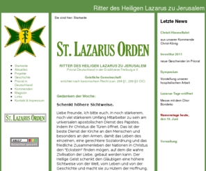 lazarus-orden.org: Ritter des Heiligen Lazarus zu Jerusalem - Startseite
Priorat Deutschland in der Erzdiözese Freiburg