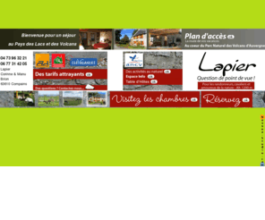 gite-lapier.com: CHAMBRE D'HOTES GITE LAPIER - BRION - CEZALLIER - AUVERGNE
Chambre d'hôtes à Brion, gite à Brion, Compains, Cézallier (GR30, GTMC, Tour du Cézallier), Auvergne
