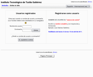 tectuxtla.net: Instituto Tecnológico de Tuxtla Gutiérrez: Entrar al sitio
