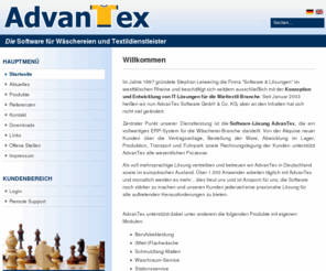 advantex-software.com: AdvanTex.de - Die Software für Wäschereien und Textildienstleister
AdvanTex Software bietet Software und Beratung rund um die Miettextil-Branche an.