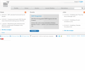 systemlandscapeoptimization.com: SNP AG - Home
Portfolio, Sitemap, Impressum, Unternehmen, Investor Relations, Karriere, Partner