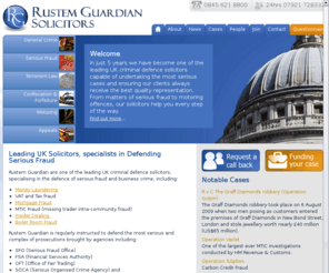 rustemguardian.co.uk: Rustem Guardian Solicitors
Rustem Guardian are one of the leading UK criminal defence solicitors, specialising in the defence of serious fraud and business crime. For further assistance please call 0845 621 8800 or visit our website of serious fraud and business crime.