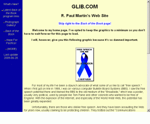 glib.com: Entry to R. Paul Martin's Web site
