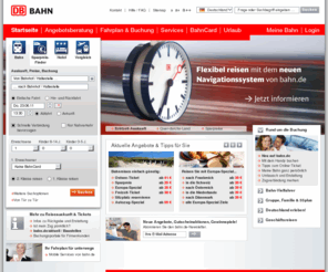 dbreisecenter.net: DB Bahn: bahn.de - Ihr Mobilitätsportal für Reisen, Bahn, Urlaub, Hotels, Städtereisen und Mietwagen
Deutschlands beliebtestes Reise- und Mobilitätsportal: Auskunft, Bahnfahrkarten, Online-Tickets, Ländertickets,  günstige Angebote rund um Urlaub und Reisen. Komfortabel planen und sicher buchen. 