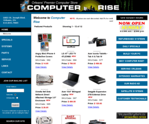 computerrise.com: Computer Rise - Home
Computer Sales and Service of top end home and office PC's serving the Orleans, Cumberland, Gloucester, Blackburn Hamlet, Ottawa area.