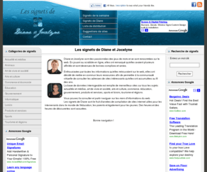 lessignets.com: Les signets de Diane et Jocelyne
Découvrez de nombreux signets dans tous les domaines. Une vingtaine de nouveaux signets vous sont proposés chaque semaine.