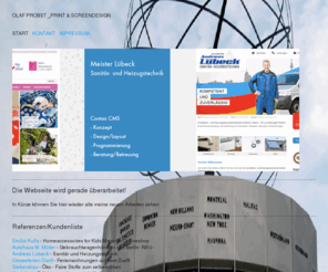 olafprobst.de: Olaf Probst - Webdesign, Grafikdesign aus Berlin - Print & Screendesign
Gestaltung von Webseiten, Visitenkarten, Geschäftspapieren, Postkarten und Flyern zu fairen Preisen.