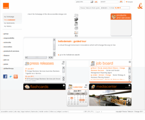 orangelabs.info: welcome to orange.com
Orange is the key brand of France Telecom, one of the world's leading telecommunications operators. 